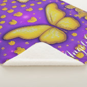 Butterfly Garden Persoonlijke naam Sherpa Deken (3/4)