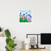 Butterfly Garden Poster (Thuiskantoor)