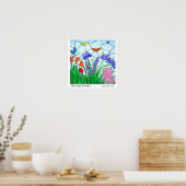 Butterfly Garden Poster (Keuken)