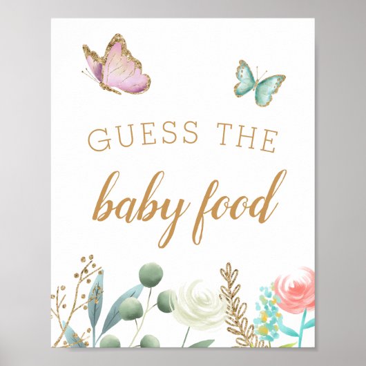 Butterfly Garden raden het Baby-bord Poster (Voorkant)