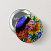 Butterfly Garden Ronde Button 5,7 Cm (Voorkant /achterkant)