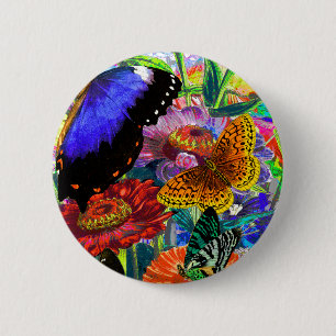 Butterfly Garden Ronde Button 5,7 Cm