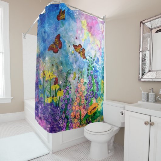 Butterfly Garden Shower Curtain Douchegordijn (In situ)