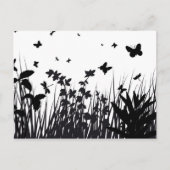 Butterfly Garden Silhouette Briefkaart (Voorkant)
