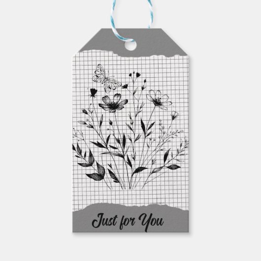 Butterfly Garden Sketches Cadeaulabel (Voorkant)