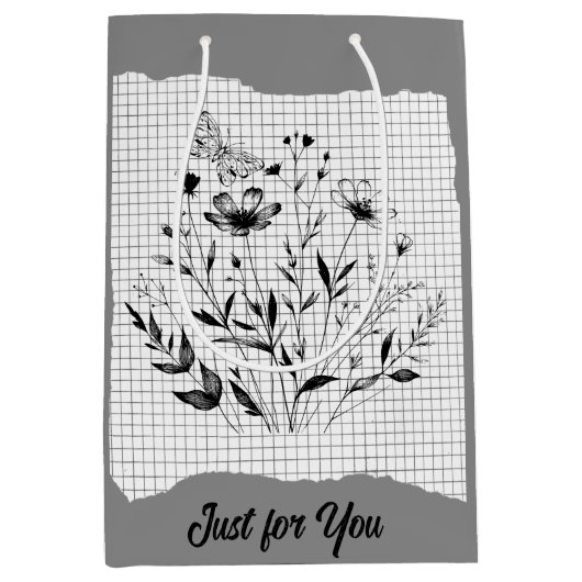 Butterfly Garden Sketches Medium Cadeauzakje (Voorkant)