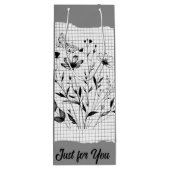 Butterfly Garden Sketches Wijn Cadeautas (Achterkant)