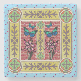 Butterfly Garden Stenen Onderzetter