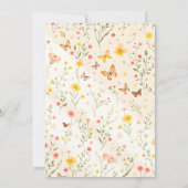 Butterfly Garden Tea Party Verjaardagsuitnodiging Kaart (Achterkant)