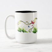 Butterfly Garden Tweekleurige Koffiemok (Links)