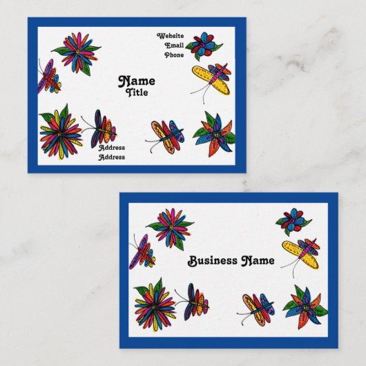 Butterfly Garden Visitekaartjes (Voorkant / Achterkant)