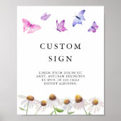 Butterfly Garden Vrijgezellenfeest Aangepast bord Poster (Voorkant)