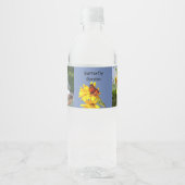 Butterfly Garden Waterfles Etiket (Voorkant)