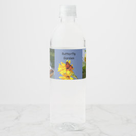 Butterfly Garden Waterfles Etiket