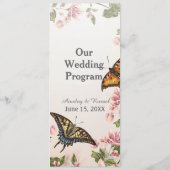 Butterfly Garden Wedding Programme Programmakaart (Achterkant)