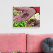 Butterfly Garden Wrapped Canvas (Insitu (Woonkamer))