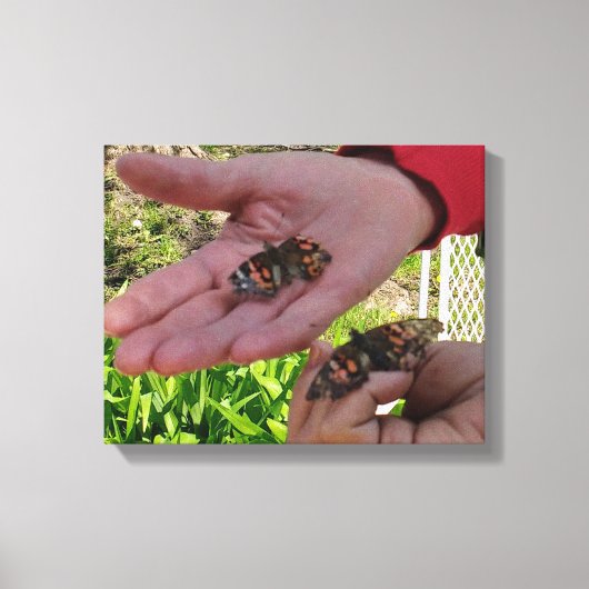 Butterfly Garden Wrapped Canvas (Voorkant)