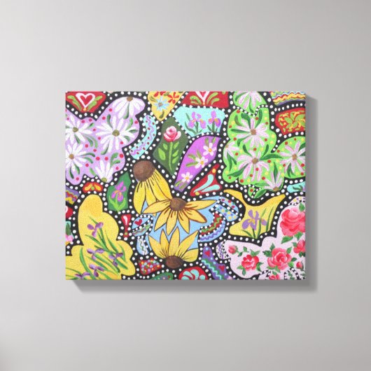 Butterfly Garden Wrapped Canvas (Voorkant)