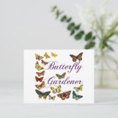 Butterfly Gardener Gezegde Briefkaart (Staand voorkant)