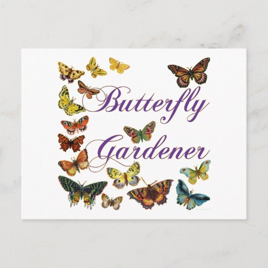 Butterfly Gardener Gezegde Briefkaart (Voorkant)