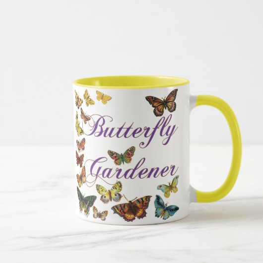 Butterfly Gardener Gezegde Mok (Rechts)