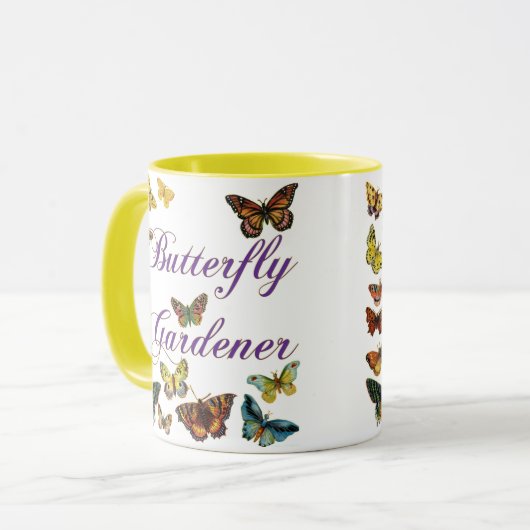 Butterfly Gardener Gezegde Mok (Voorkant links)