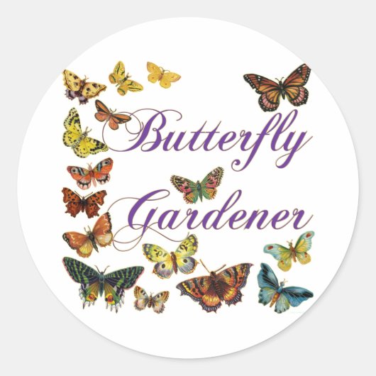 Butterfly Gardener Gezegde Sticker (Voorkant)