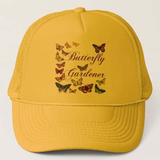 Butterfly Gardener Gezegde Trucker Pet (Voorkant)