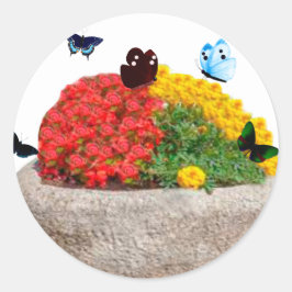 Butterfly Gardening Envelope Seals Ronde Sticker