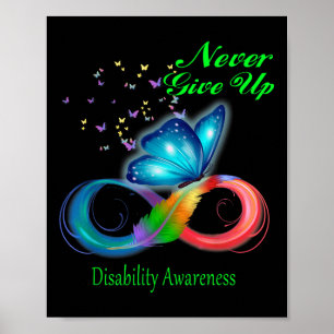 Butterfly geeft nooit het bewustzijn van handicaps poster