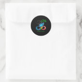 Butterfly geeft nooit het bewustzijn van handicaps ronde sticker (Tas)