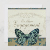 Butterfly Gefeliciteerd met Verloving (Voorkant / Achterkant)