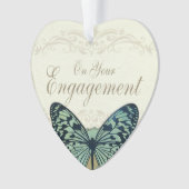 Butterfly Gefeliciteerd met Verloving Ornament (voorkant)