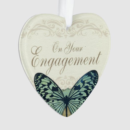 Butterfly Gefeliciteerd met Verloving Ornament (voorkant)