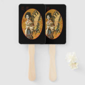Butterfly Geisha Hand Fan Handwaaier (Voorkant en achterkant)