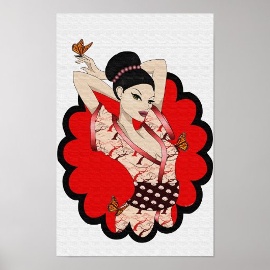 Butterfly Geisha Poster (Voorkant)