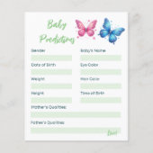 Butterfly Gender Reveal Party Baby voorspellingen (Voorkant)