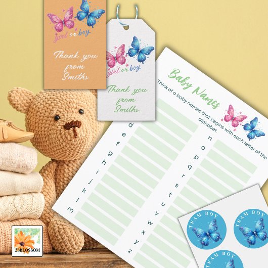 Butterfly Gender Reveal Party Baby voorspellingen