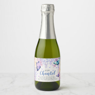 Butterfly Gepersonaliseerd mini Wine Champagne Lab Sparkling Wijnetiket