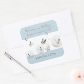 Butterfly Gepersonaliseerde Dag van de Trouwsticke Vierkante Sticker (Envelop)