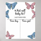 Butterfly - Geslacht onthullen Boy of Girl grafiek Poster (Voorkant)