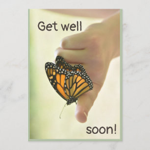 Butterfly Get well soon kaart! Kaart