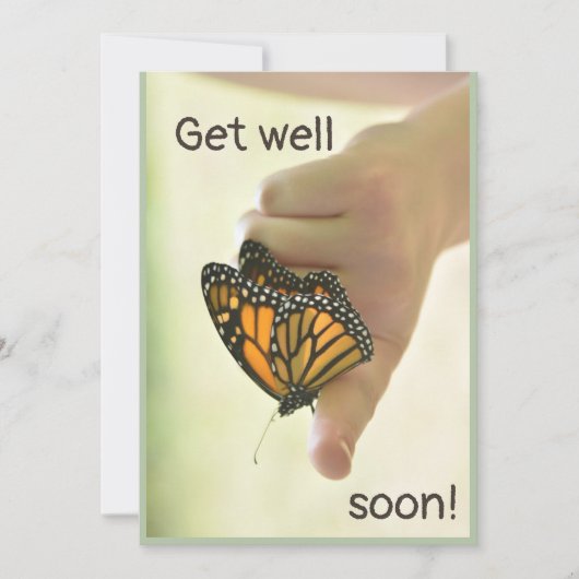 Butterfly Get well soon kaart! Kaart (Voorkant)