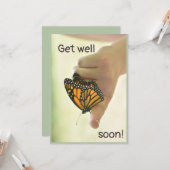 Butterfly Get well soon kaart! Kaart (Voorkant / Achterkant in situ)