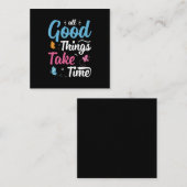 Butterfly Gift | Alle goede dingen duren tijd Notitiekaartje (Voorkant / Achterkant)