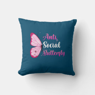 Butterfly Gift Anti-sociale boter Kussen