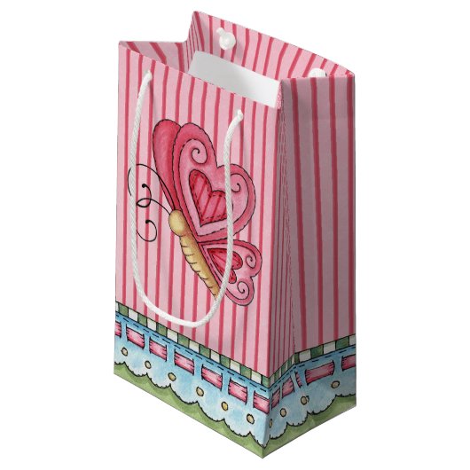 Butterfly - Gift Bag Klein Cadeauzakje (Voorkant Gekanteld)