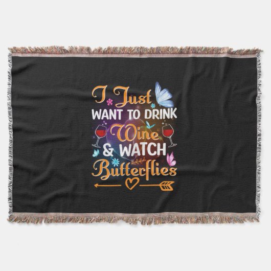Butterfly Gift | Drink van buikvlinders Deken (Voorkant)