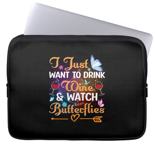 Butterfly Gift | Drink van buikvlinders Laptop Sleeve (Voorkant)