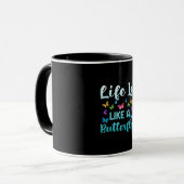 Butterfly Gift | Het leven is als een vlinder Mok (Voorkant links)